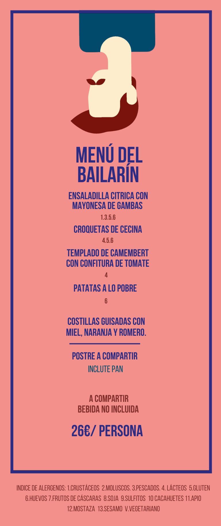 menu del bailarin